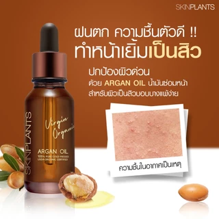 SKINPLANTS Argan Oil Organic น้ำมันอาแกนออยล์ น้ำมันบำรุงผิวผิวหน้า ปกป้องผิว ปรับผิวสมดุล ขนาด 20ml