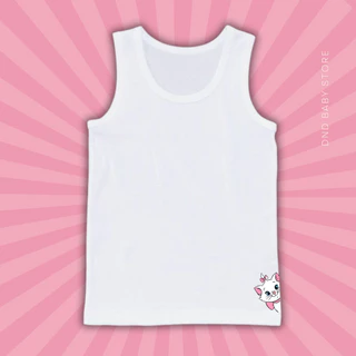เสื้อซับในเด็กหญิง เสื้อกล้ามเด็ก ลายการ์ตูน แมวมารี s-3xl 10-50 กก. ผ้านุ่ม ไม่ขึ้นเม็ดขุย #เสื้อกล้าม
