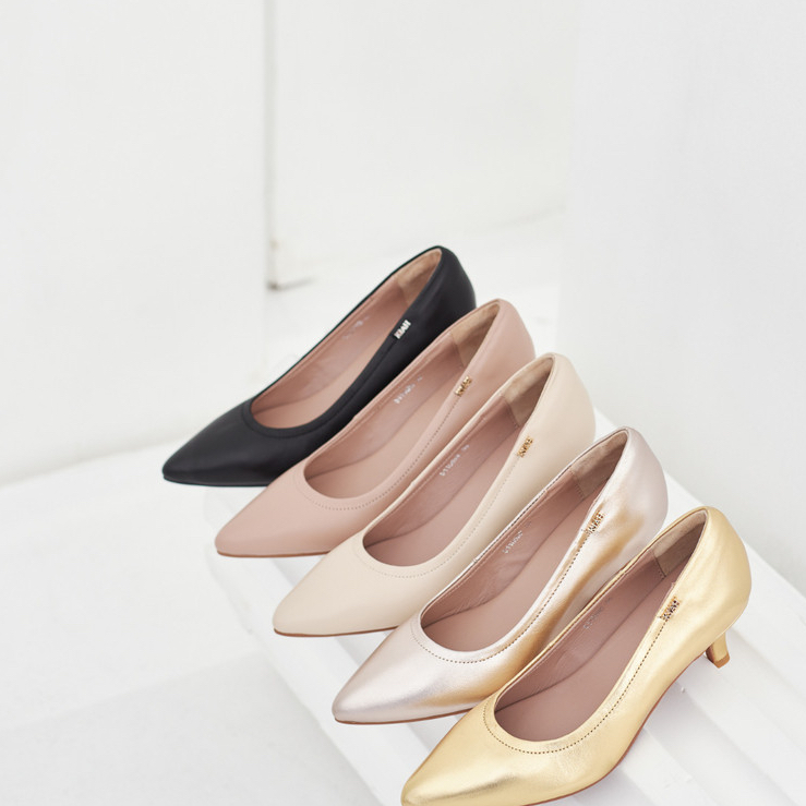 KIAH 51106 | CHLOE HEEL 2.1/2" รองเท้าหนังส้นสูงหนังแกะนุ่ม ใส่ง่ายได้ทั้งวันทำงาน