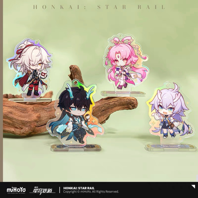 Honkai: Star Rail พวงกุญแจสแตนดี้จิบิซีรีย์ท่องเที่ยวโดยรถไฟรางดาวของแท้จากออฟฟิเชียล