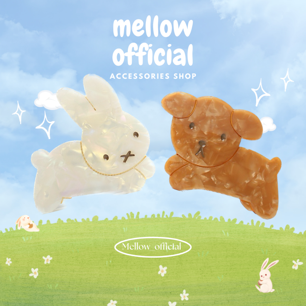 กิ๊บติดผมน้องหมา กิ๊บติดผมกระต่ายน้อย น่ารัก เกาหลีมากๆ สุดคิ้วสุดๆๆ M35 Mellow