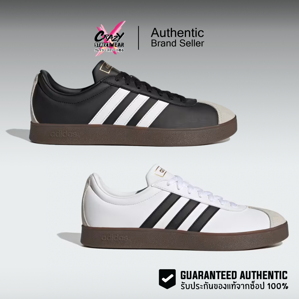 Adidas VL Court 2.0 ของแท้ 100% - ID6017 / ID6015 ลิขสิทธิ์แท้ Adidas รองเท้า รองเท้าผู้ชาย อดิดาส