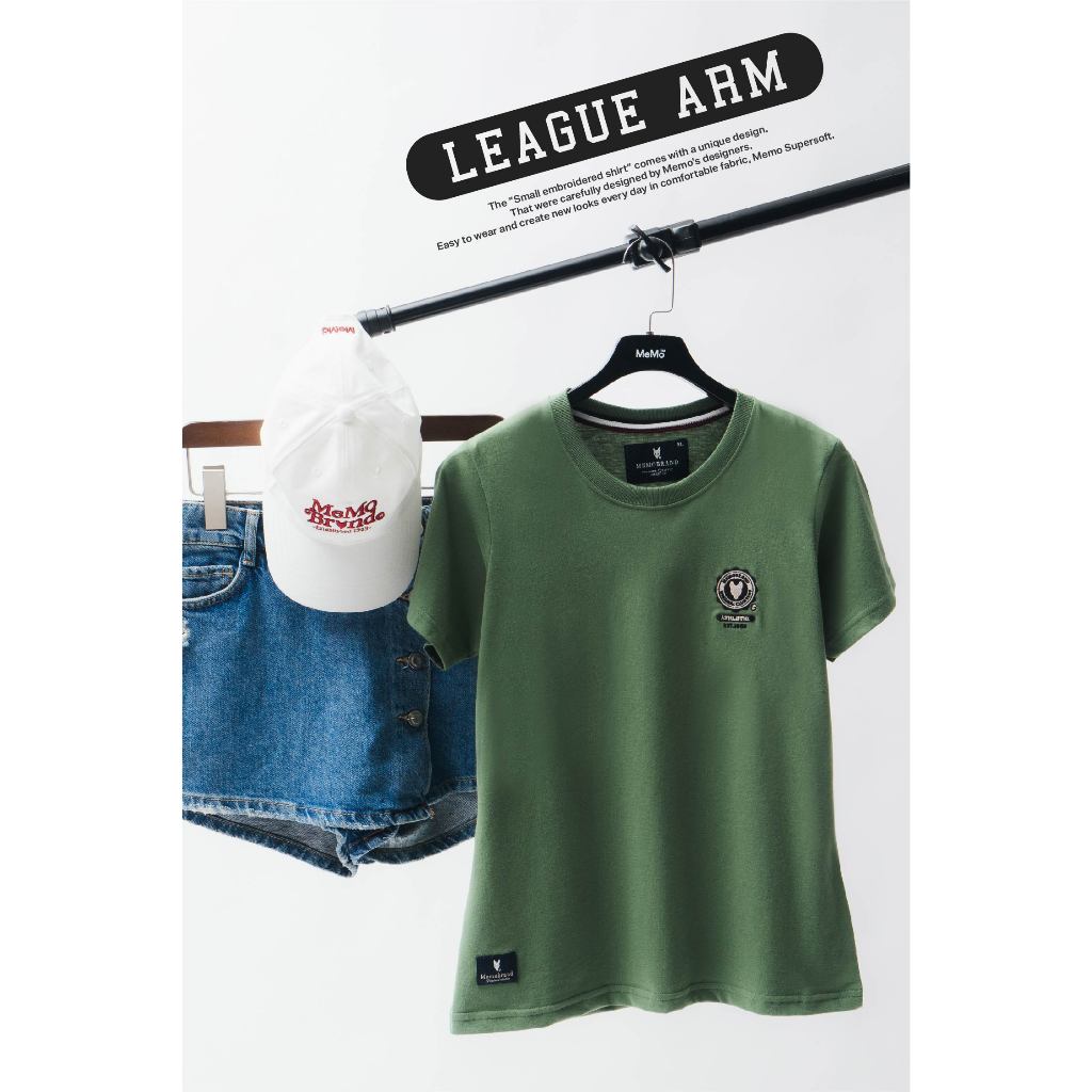 MeMo (ลด 60฿โค้ด MEMDEC min300฿) รุ่น : League Arm ผู้หญิง งานปักเล็ก
