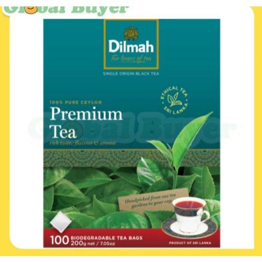 ชา Dilmah 100 % Premium Quality Pure Ceylon ขนาด 50-100 ซอง 2 กรัม (2g x 50/100's Tea Pot Bag)