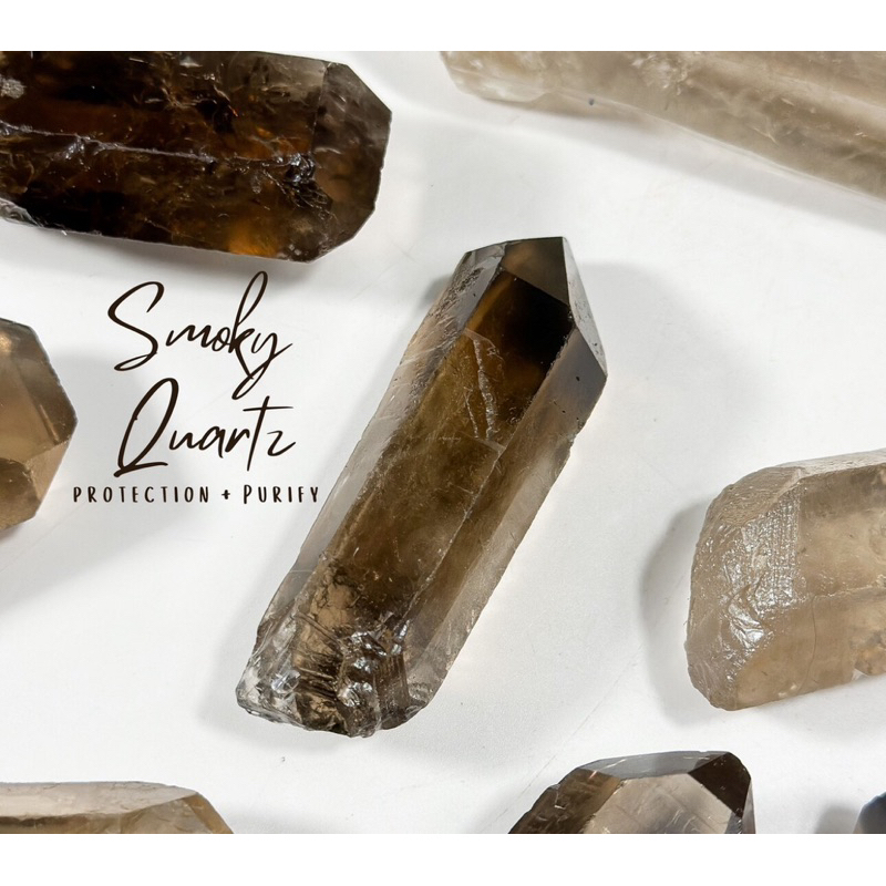 High-Grade Smoky Quartz Points, ALL NATURAL UNTREATED, Raw Smoky Quartz Points, Raw Smoky Quartz, Sm