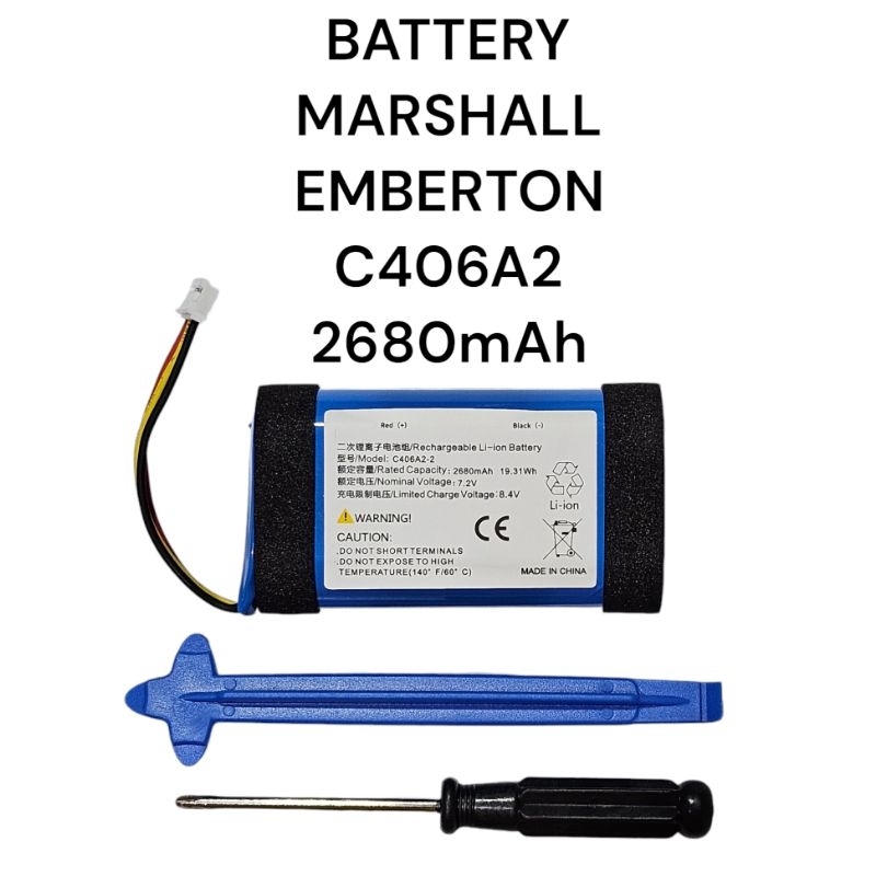 แบตเตอรี่ MARSHALL EMBERTON , EMNERTON2 C406A2-2 2680mAh 3500mAh 3สาย Bluetooth Battery แบตลำโพง มีข