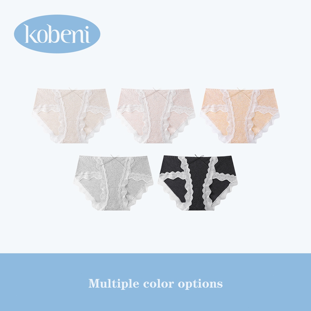 ⭐KOBENI⭐กางเกงในผู้หญิง กางเกงชั้นใน ผ้าฝ้าย แต่งขอบลูกไม้สวยน่ารัก เอวกลาง เซ็กซี่ นุ่ม และระบายอากาศ ยืดเยอะไม่บาดขา - รูปที่ 6