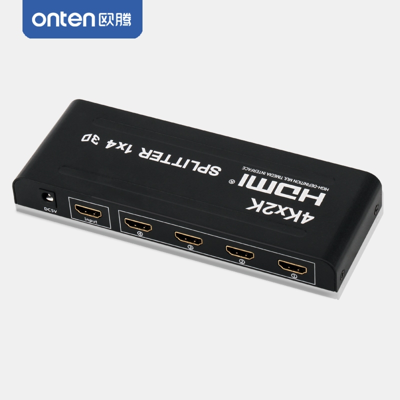 Onten OTN-7595 HDMI Spilter in1 out4 กล่องเพิ่มช่องสัญญาณภาพ เข้า1ออก4