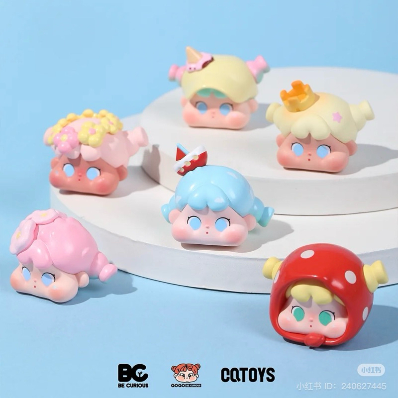 (พร้อมส่ง แบบเลือกตัว) QOQO BE CURIOUS x CQTOYS - QOQO mini face to sea with you🏖️ แกะเช็คตัว(เพราะไม่มีการ์ดค่ะ)