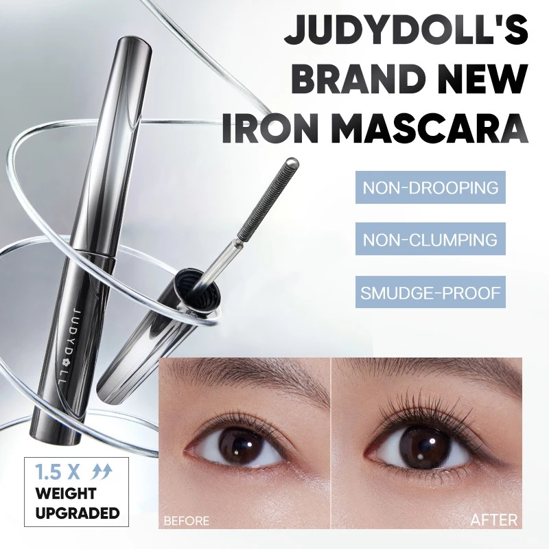 Judydoll'มาสคาร่า 3D Iron Mascara กันน้ํา'และกันเปื้อน'สําหรับขนตางอนยาว เรียบเ นียน'2กรัม
