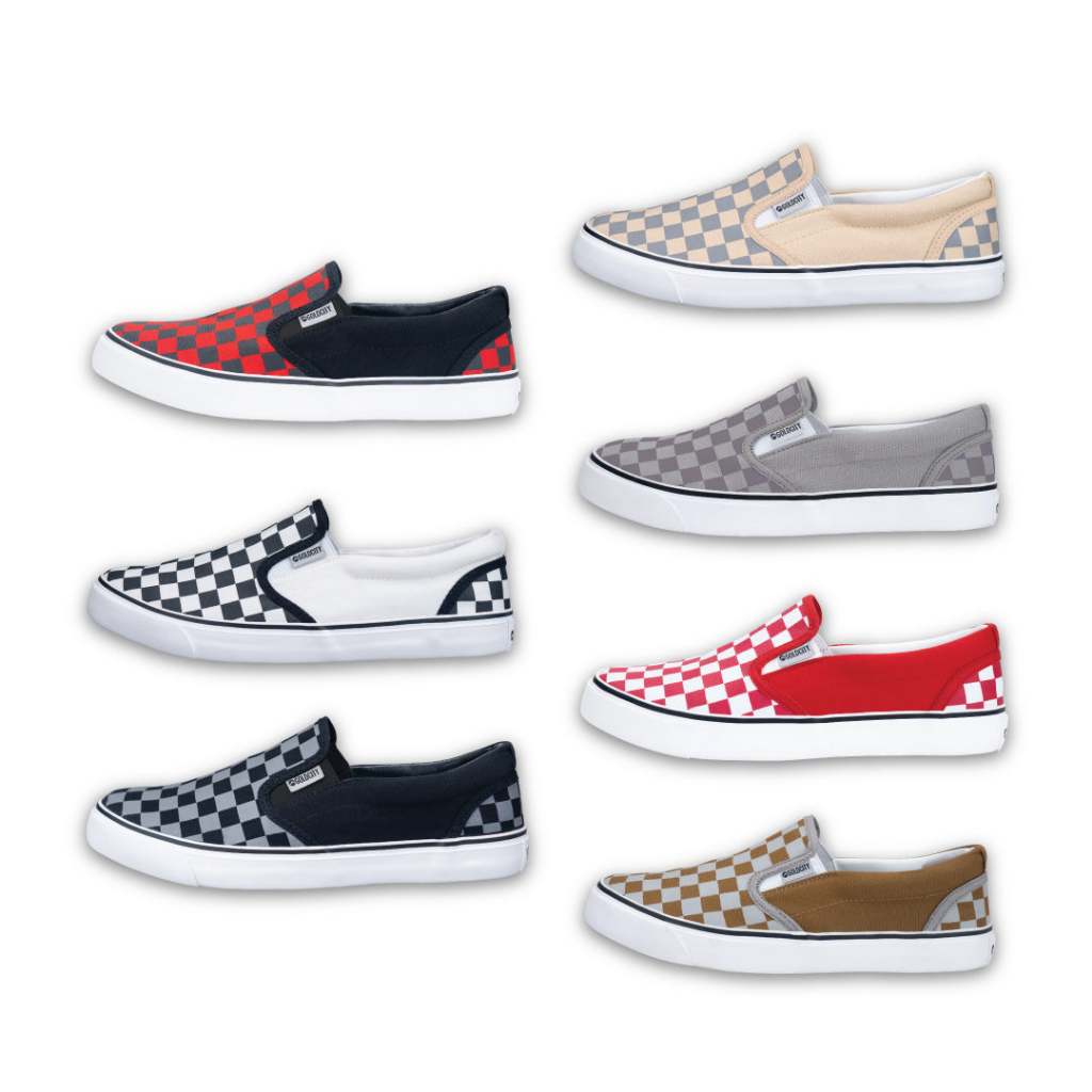 ▄▀▄▀▄รองเท้าผ้าใบสลิปออนแบบสวมGoldCity พื้นยางพารา ลายตาราง SIZE 37-45