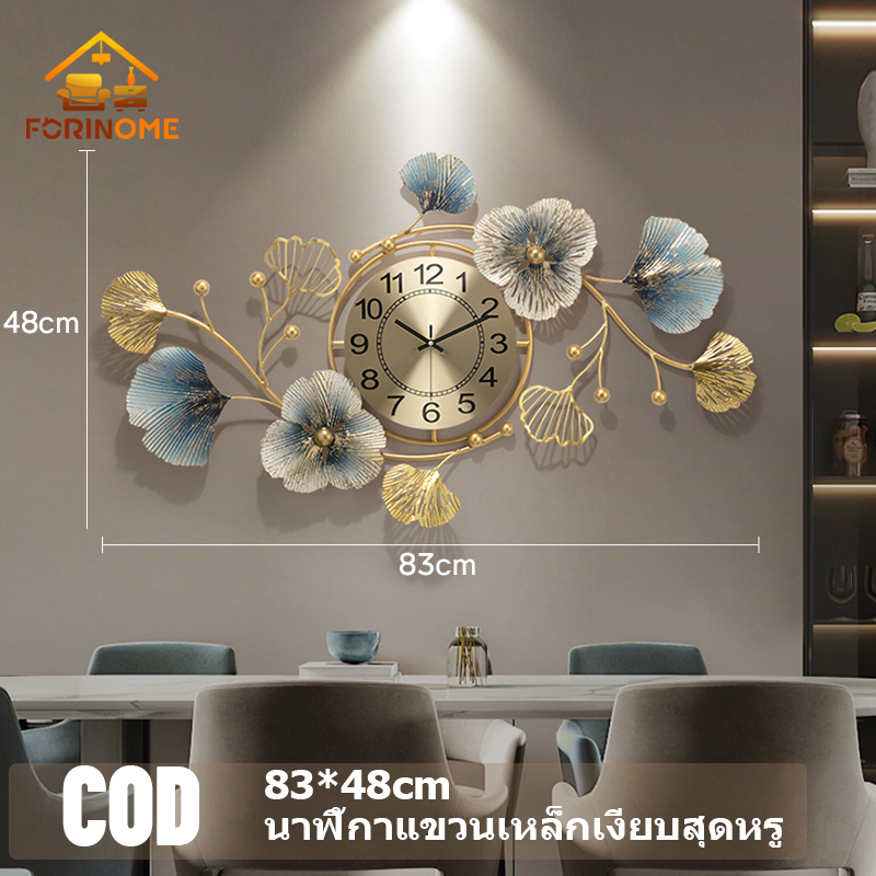 ของขวัญขึ้นบ้านใหม่ นาฬิกาแขวนผนังเงียบ นาฬิกาติดผนัง นาฬิกาแขวนแปะก๊วย นาฬิกาตกแต่งบ้านใสําหรับห้องนอนห้องนั่งเล่น xhl