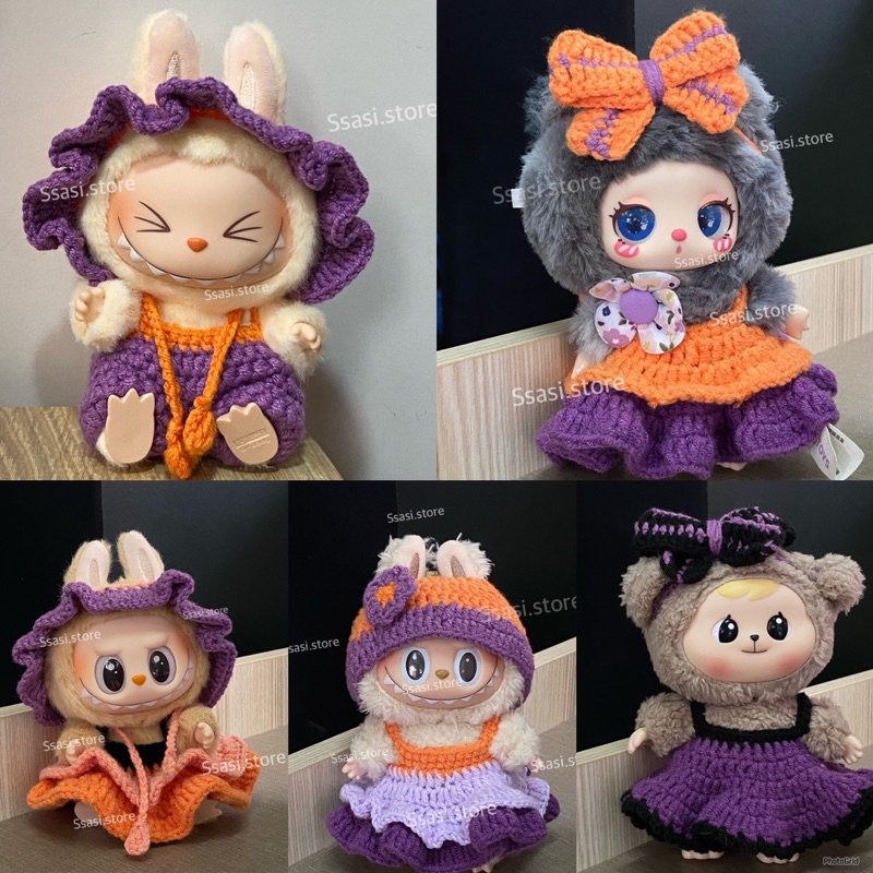 ชุดฮาโลวีน ชุดลาบูบู้V1/V2,ชุดเปาโอ,ชุดไลลาLiila,Labubuv2 ใส่ได้ทุกตัว ((พร้อมส่ง))