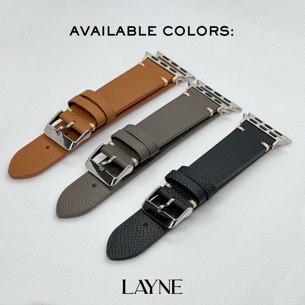 Epsom Leather Straps for Apple Watch สายนาฬิกาสำหรับแอปเปิ้ลวอชทุกรุ่น หนังวัวแท้ 100% Ultra/SE/10/9/8/7/6/5/4/3/2/1