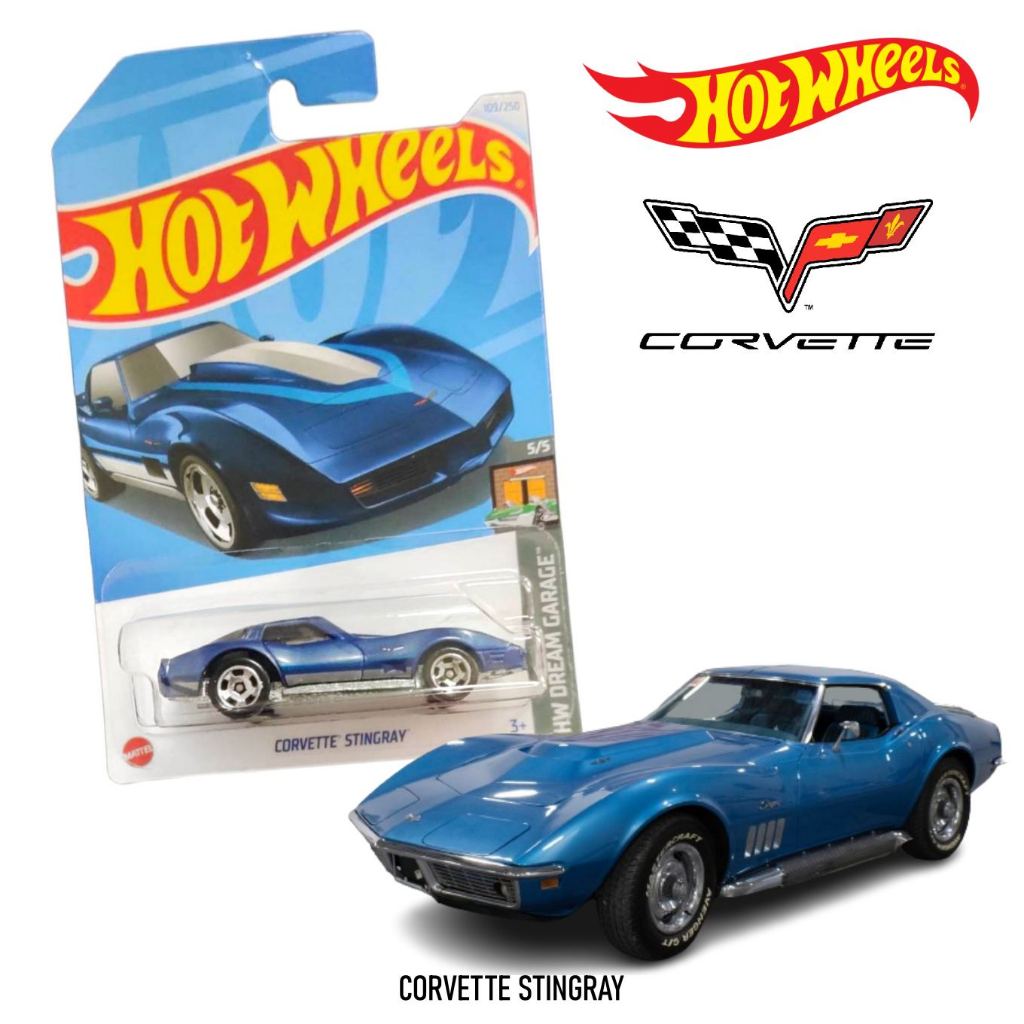 CORVETTE STINGRAY โมเดลรถเหล็ก Hot Wheels ลิขสิทธิ์แท้ ของเล่น ของสะสม FFA6