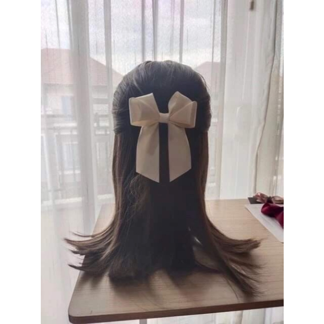 [ พร้อมส่ง ] โบว์ติดผม ผ้าซาติน เฉดสีพิเศษดำสนิด Jass Black โบว์นักเรียน ไว้อาลัย ใส่ออกงาน ไปงานแต่ง  กิ๊บติดผมแฟชั่น - รูปที่ 5