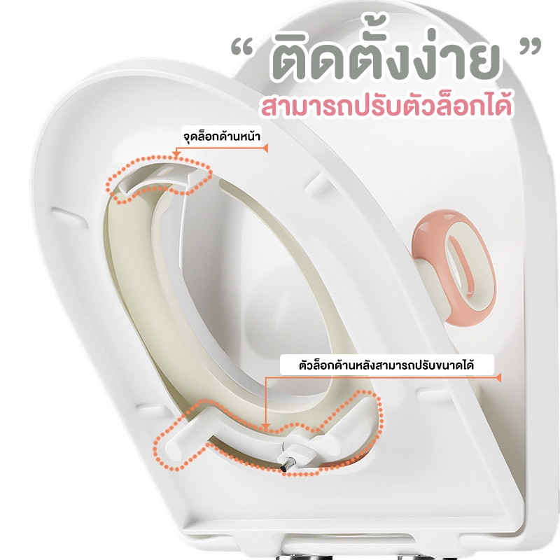 PapaMama ฝารองชักโครกเด็ก รุ่น Bunny เบาะPVCนุ่ม ลายตัวการ์ตูนสุดน่ารัก ฝารองชักโครก มีที่จับใช้งานง่าย - รูปที่ 2