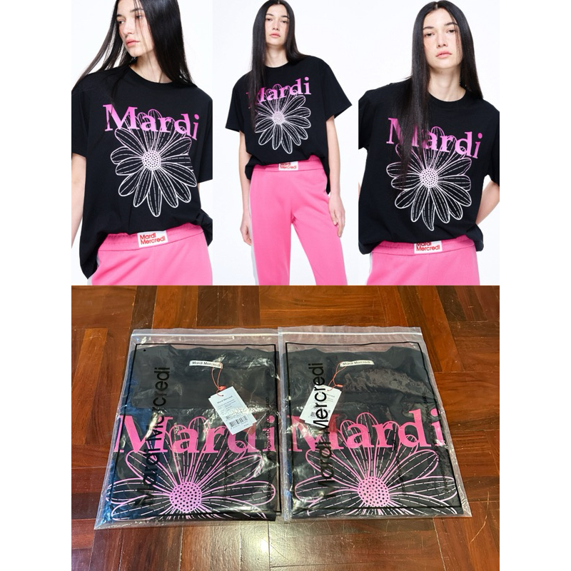 พร้อมส่งTSHIRT FLOWERMARDI GRADATION_BLACK PINK