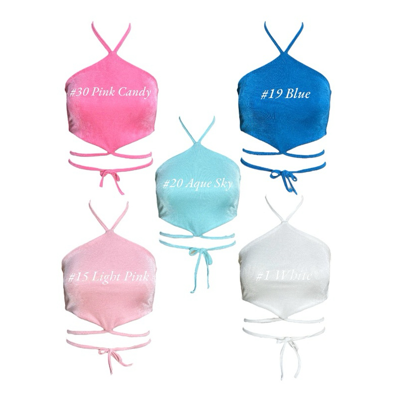 MML216🍎เสื้อคล้องคอ🍎พันเอว🍎ผ้าวิ้ง🍎