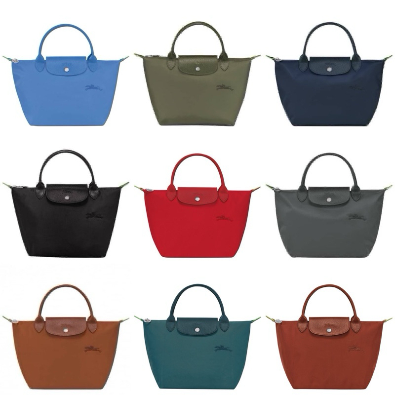 (สด-ผ่อน) กระเป๋า LC ลองฌองป์ S short ปักม้า S หูสั้น pliage Green S short Longchamp