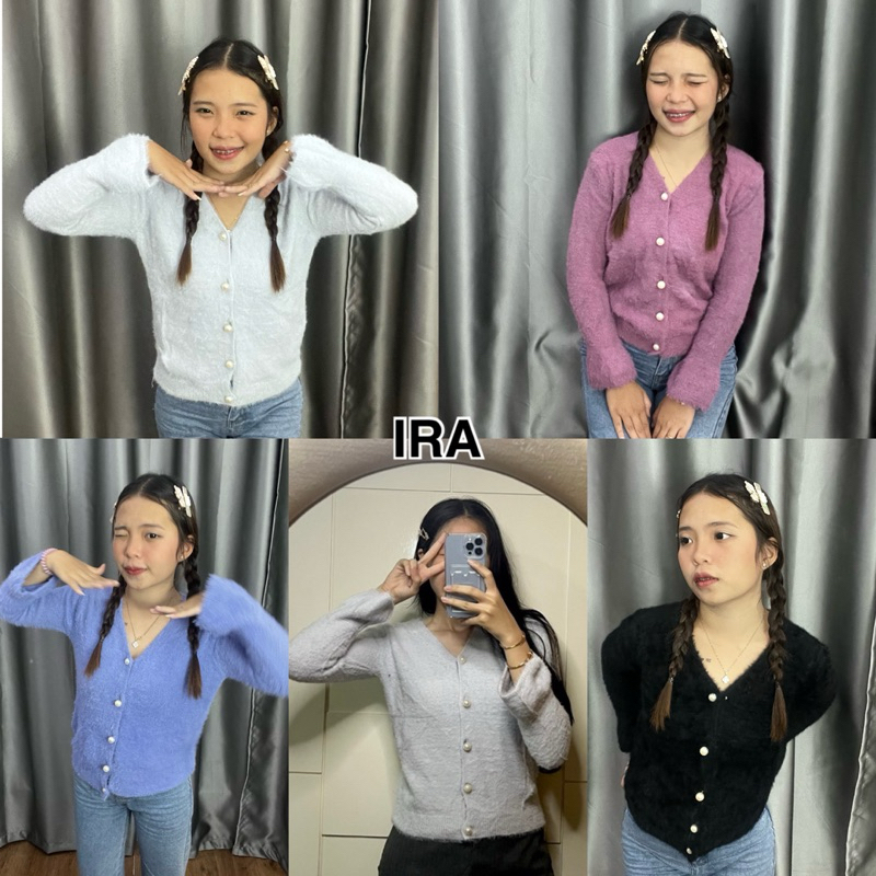 BY IRA พร้อมส่ง เสื้อแขนยาวไหมพรม ขนมิ้งผ้านุ่มนิ่ม