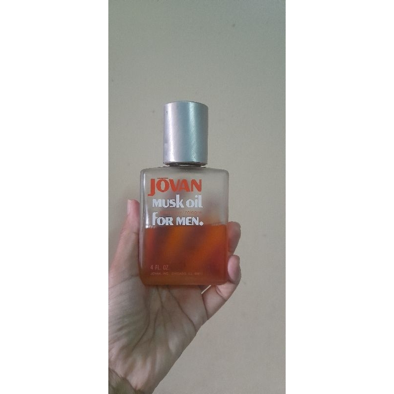 Vintage JOVAN musk oil Aftershave.4FL.OZ.JOVAN INC.CHICAGO ILL.60611