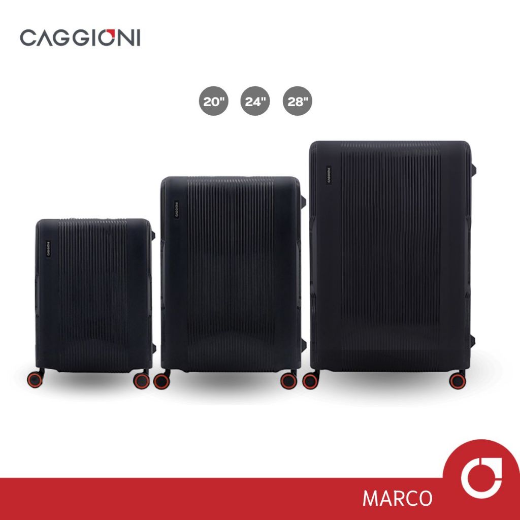 CAGGIONI กระเป๋าเดินทางแบบโครง รุ่นมาโคร C22011-03 - Drak Grey สีเทาดำ