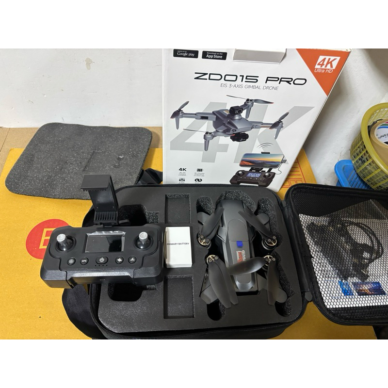 โดรนบังคับวิทยุZD015Pro(มีและไม่มีเซ็นเซอร์)มีGPS 5Gกล้องกันสั่น3แกน4Kบินได้ไกล1.5kmแบตเตอรี่ชาร์จอุปกรณ์พร้อมเล่น