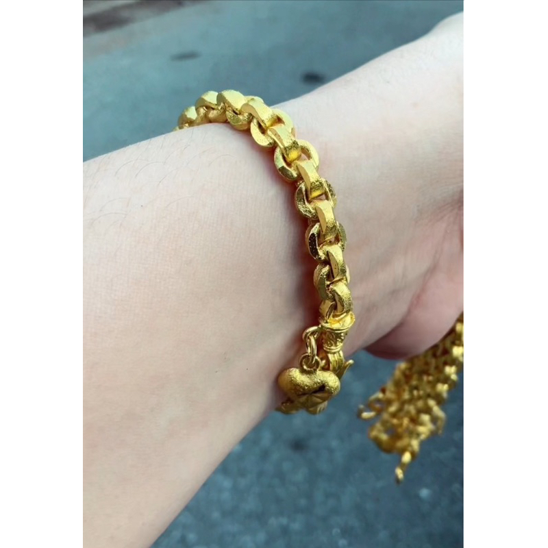 สร้อยข้อมือทอง ลายทาโร่ ทองทน 1฿-2฿-3฿ งานขัดถูเผาไฟได้ เคลือบกันหมองแล้ว ไม่ต้องเผาไฟ ล้างแค่น้ำยา ฟรีน้ำยาล้าง+ตลับ