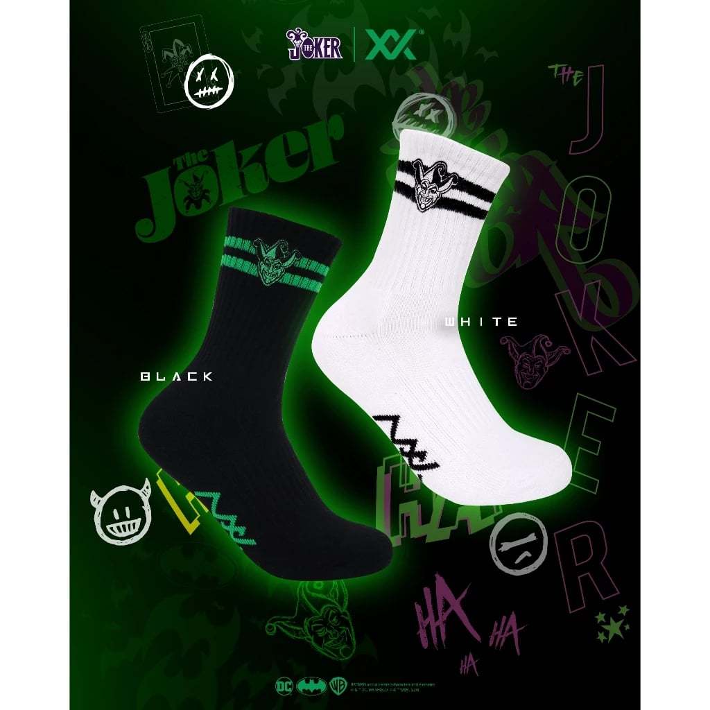 MAXX X JOKER SOCKS ถุงเท้ากีฬา , ถุงเท้าแบดมินตัน (สินค้าลิขสิทธิ์แท้ 100%)