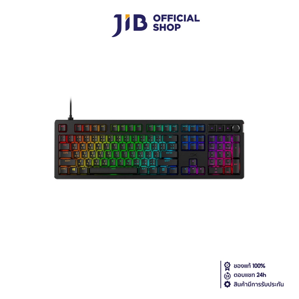 KEYBOARD (คีย์บอร์ด) HYPERX ALLOY RISE (BLACK) (HYPERX LINEAR SWITCH RGB EN/TH)