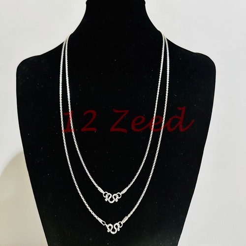 สร้อยคอห้อยพระ 1 องค์มีหลัง (2 องค์) งานสแตนเลส ลายผ่าหวายยาว ขนาด 1.8 มิล สแตนเลสแท้ 100% สร้อยสวมคอ เครื่องประดับ - รูปที่ 3