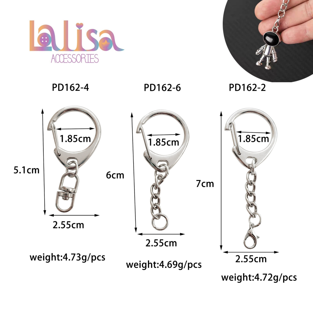 พวงกุญแจ คลิปตะขอพวงกุญแจ ห่วงโซ่พวงกุญแจ iron key ring PD162-2-4-6 (C-3-H,PD162)