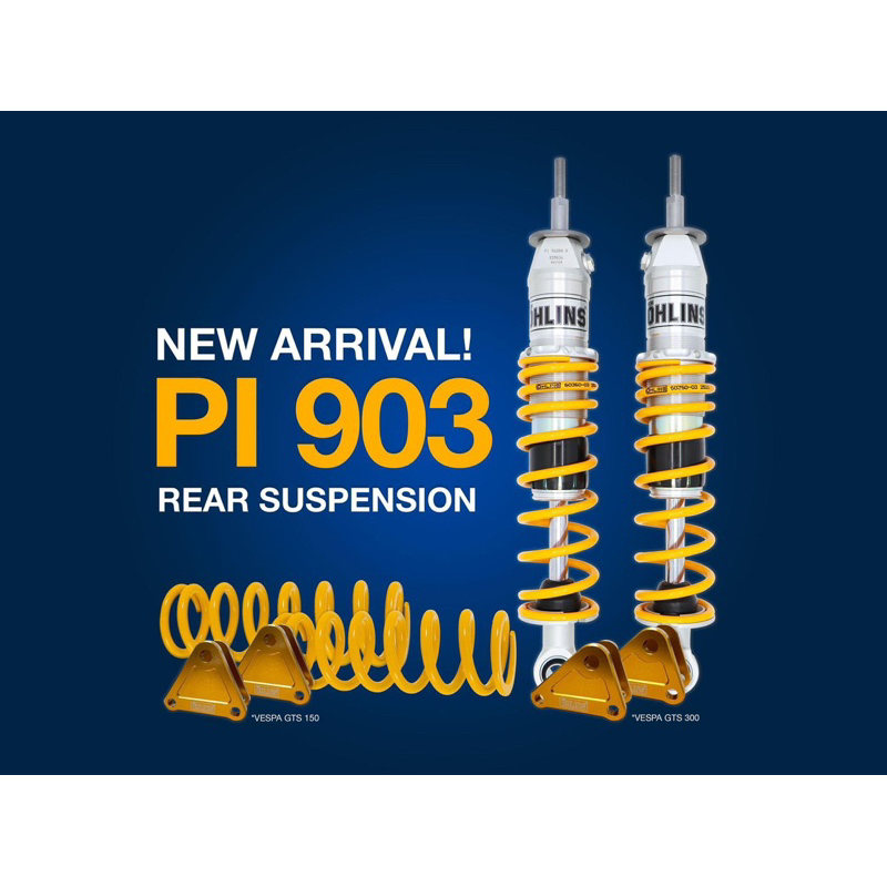 โช๊คหลัง OHLINS ตรงรุ่น Vespa GTS150/GTS300 ของแท้ รับประกัน2ปี