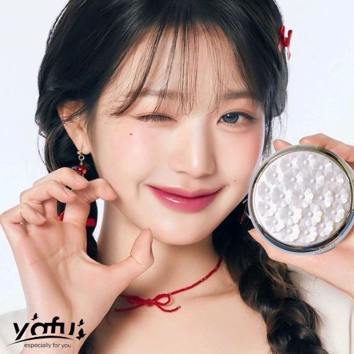 แป้งยาฟู ตลับดอกไม้ 2 ชั้น สีเงิน #YAFU POWDER แป้งเนื้อเนียนบางเบา ติดอันดับ Best Seller แป้งเนื้อแมททั้ง 2 ชั้น