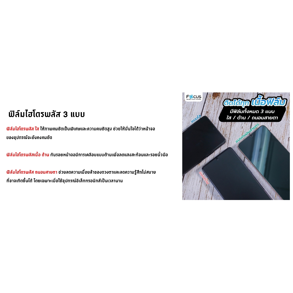 ฟิล์มไฮโดรพลัส Focus สำหรับ SAMSUNG Galaxy A42 5G เต็มจอ มีอุปกรณ์ติดฟิล์มให้ - รูปที่ 3