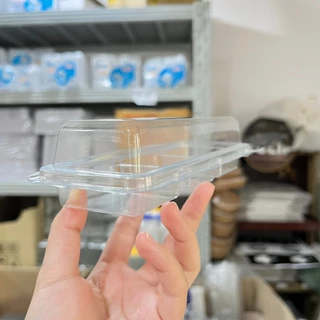 ขายดีมาก🚚🎉⭐ FF-10 กล่องใส 3 ช่อง แพ็ค 50 ใบ ฝาพับล็อค กล่องใสใส่ขนม 3 ช่อง เบเกอรี่ บราวนี่ ขนมชิ้น