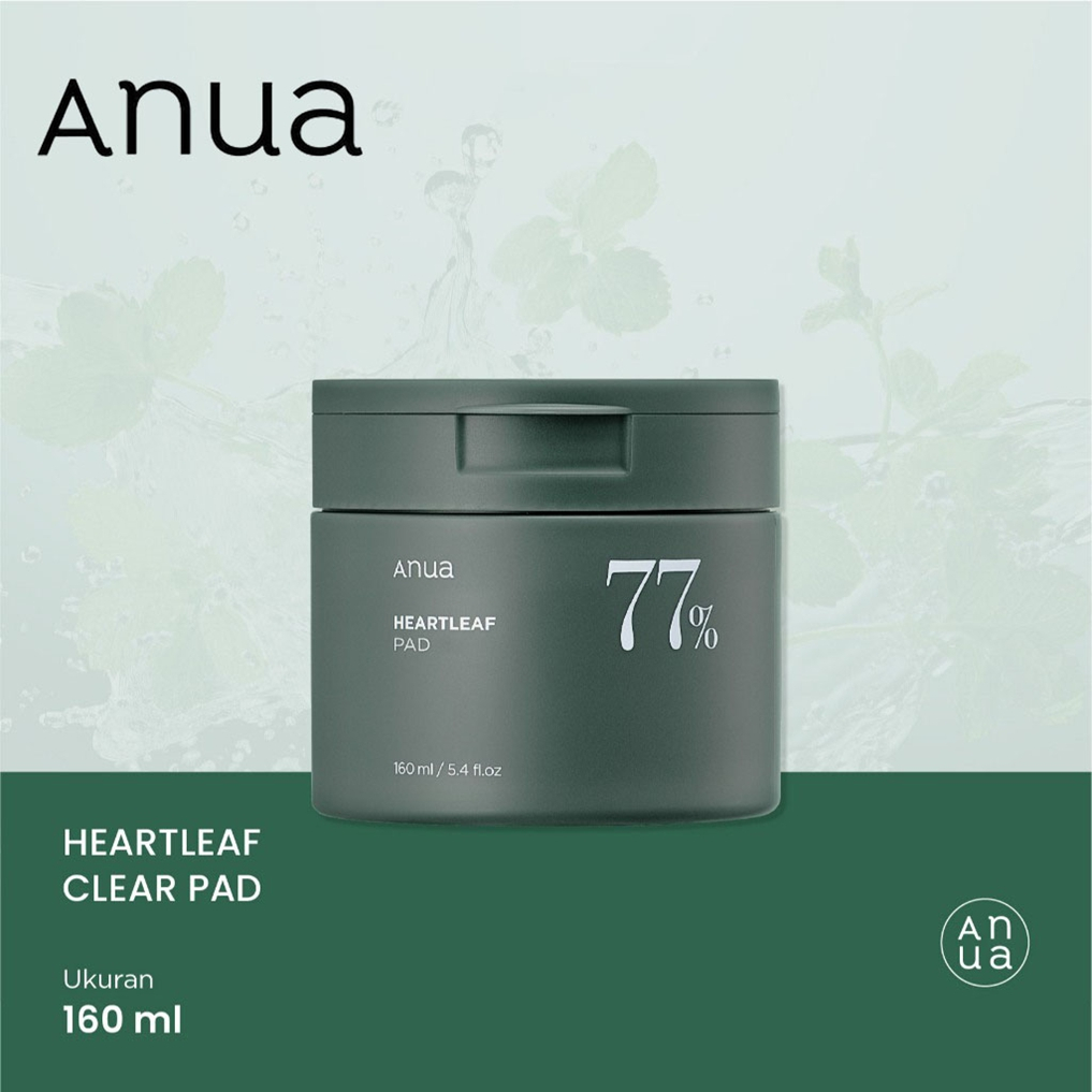 ANUA : HEARTLEAF 77 CLEAR PAD 160ml เคลียร์แพดอานัว ผลัดเซลล์ผิว ลดสิวอุดตัน แบรนด์เกาหลี