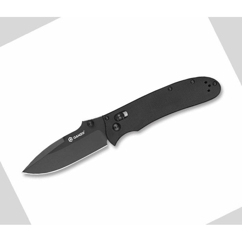 มีด มีดพับGANZO G704B ของแท้100% วัสดุใบมีด 440C ใบดำ