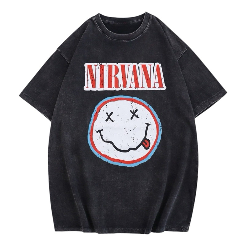 เสื้อยืดผ้าคอตตอน Nirvana