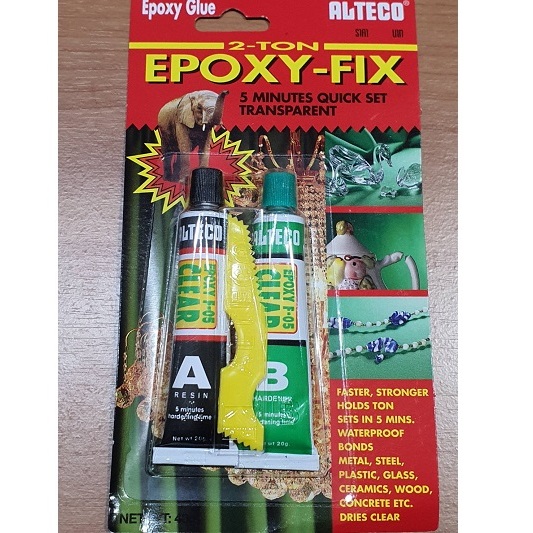 กาวอีพ็อกซี่ EPOXY FIX 2 ตัน สีใส ALTECO กาวติดพลาสติก