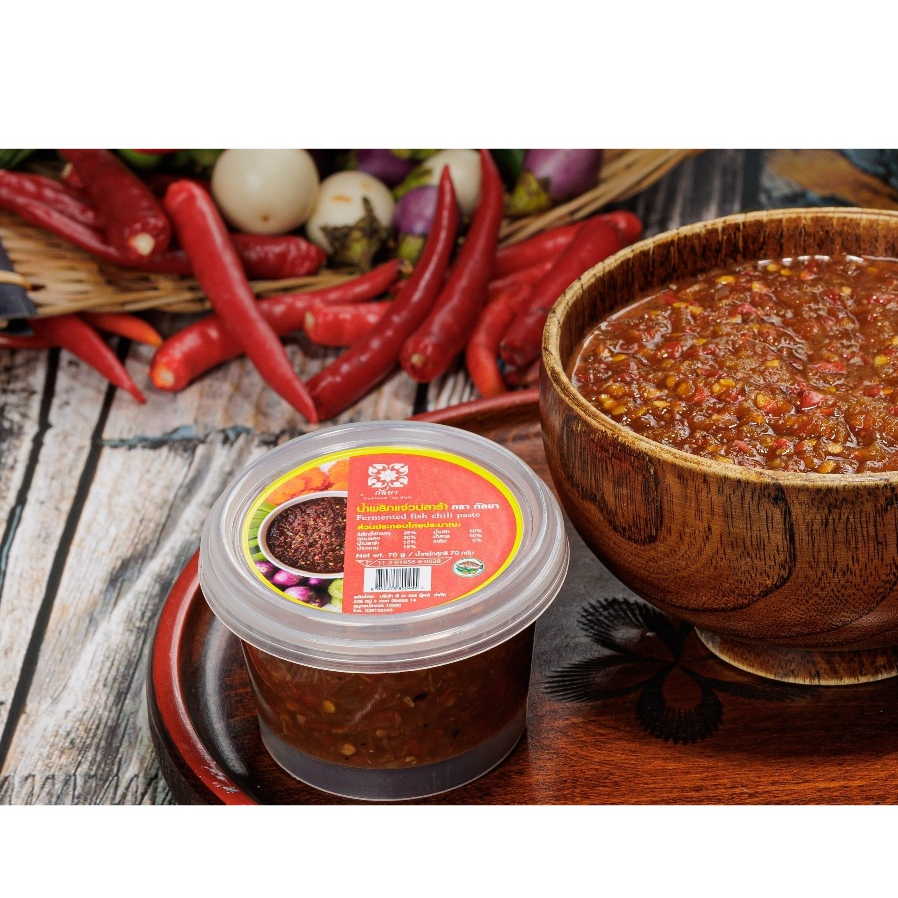 น้ำพริกแจ่วปลาร้าตรากัลยา หอมอร่อย รสจัดจ้าน ขนาด 70 กรัม