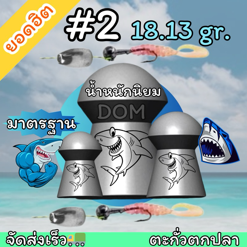 ตะกั่วตกปลาหน้าดินเบอร์ 2 ยอดนิยม #2 ปลาหน้าดิน