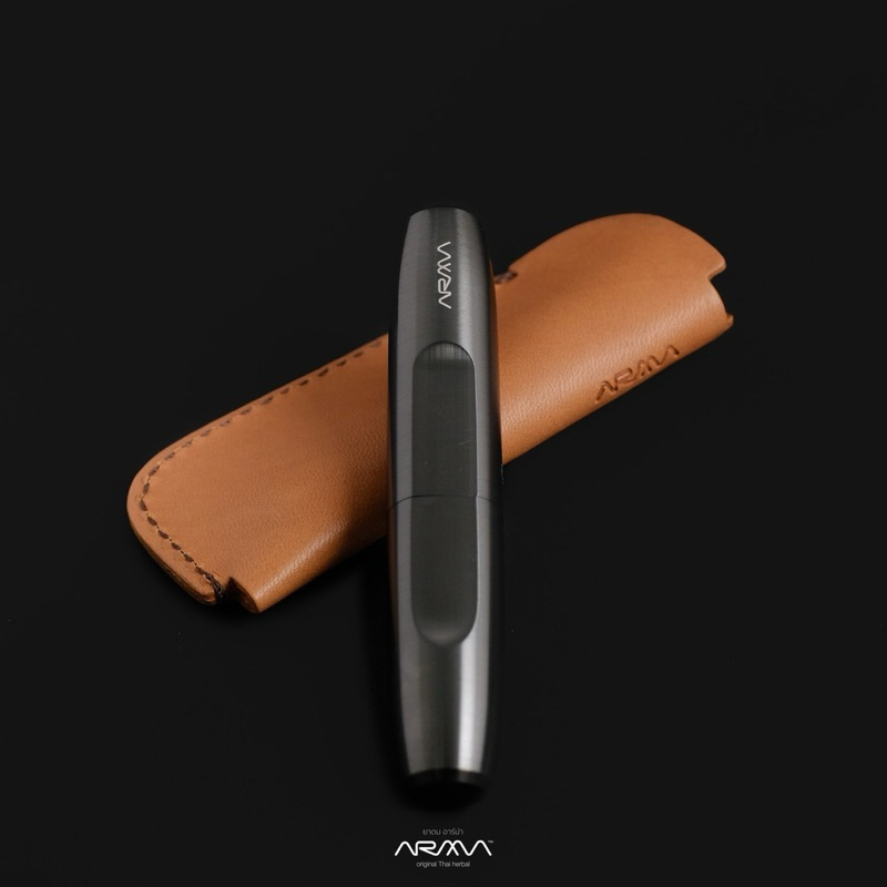 ยาดม อาร์ม่า ARMA HERBAL - Titanium พร้อมเคสหนัง : A first refillable personal aromatic Yadom