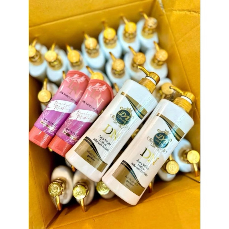 DN เซตคู่ 2 ชิ้น (โลชั่นดีเอ็น+กันแดดดีเอ็น) DN SUNSCREEN BB LOTION SPF50PA+++