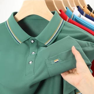 CLIFF -COD✅เสื้อโปโลผู้ชาย เสื้อเชิ้ตคอปก เสื้อลำลอง แมทช์ลุคง่าย สีล้วน มีกระเป๋า เลือกได้หลายสี