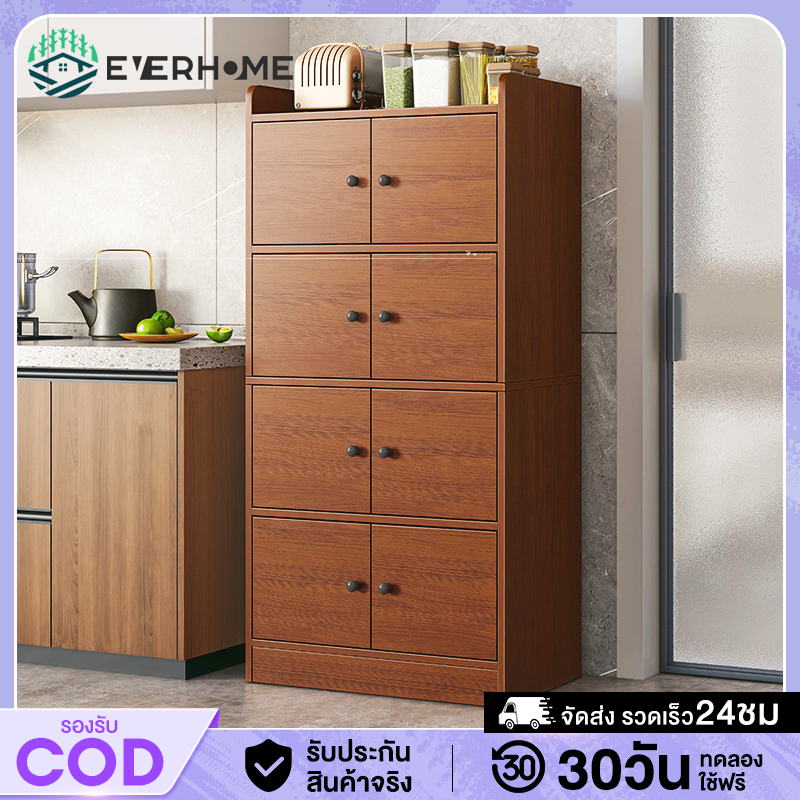 6ชั้น ตู้เก็บของ ชั้นเก็บของ ไม้เนื้อแข็ง 100% ตู้วางของมีหลายชั้น ประหยัดพื้นที่ ตู้อเนกประสงค์ กันฝุ่น ไม่เสียหายง่าย