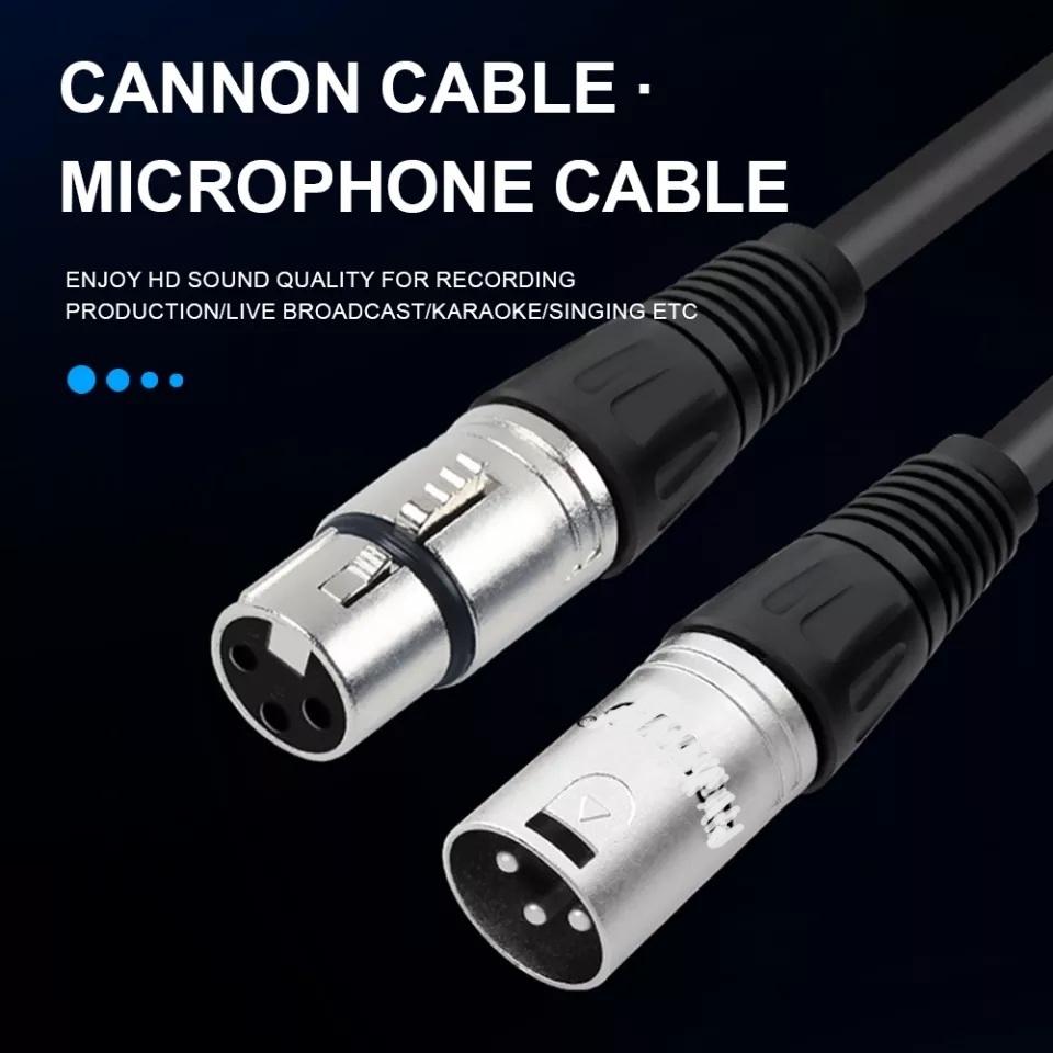 XLR สายไมค์ 3Pin XLR male to Female 1M
