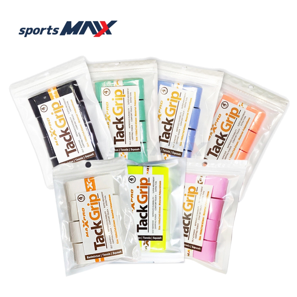 MAX Pro กริ๊ป พันด้าม เกรดพรีเมี่ยม เนื้อนุ่ม เนื้อหนึบ ไม้แบด ไม้เทนนิส Max pro Grip - MP-G001
