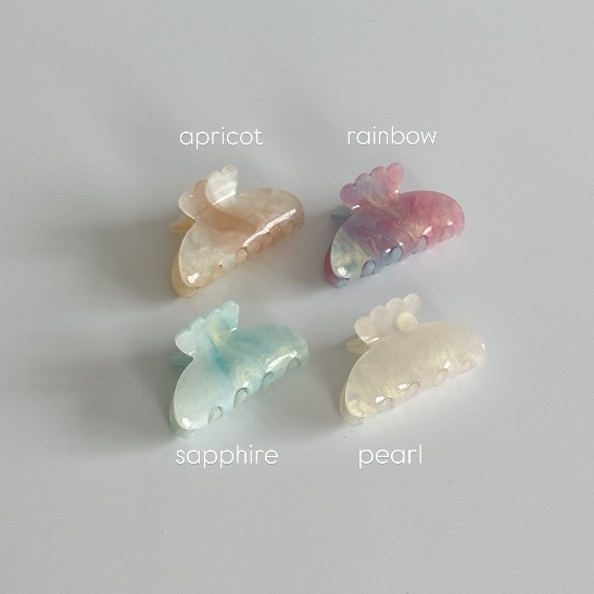 gimmeblessed.co — tiny soufflé hair clip (กิ๊ฟไซส์จิ๋ว 3 cm/ เปลี่ยนสีได้/ ราคาต่อ 1 ชิ้น)